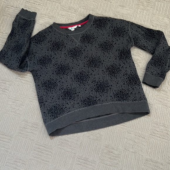 Boden Star Velvet Gray Sweatshirt Arabella Crew Neck, Size Small, EUC - Picture 8 of 16